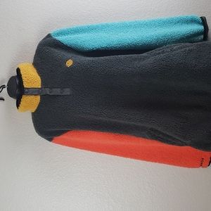 Dutch Bros Sherpa Pull-Over 1/4 Snap Front Pockets Jacket Sz S